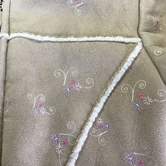 The Big Chill Sherpa Jacket Hood Floral Winter Soft Size M 5/6 - Picture 5 of 9